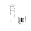 Flojet 20381009 Port Kit (2 pcs.), snap-in port x 12mm (1/2") hose barb, 90° elbow, O-Ring EPDM