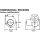 Jabsco 35400-0010 Ventilateur pour montage sur bride x 100mm de raccord de tuyau, 7,1m³/min (250 CFM), 24V