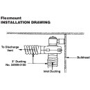 Jabsco 35440-0010 Blower for flex mounting, 100mm hose connections, 7.1m³/min (250 CFM), 24V