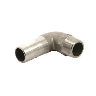 Vetus QB05MD-20 Stainless Steel Hose Fitting 19mm x male thread G 1/2", 90° elbow