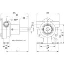 Jabsco 51520-2001 Bronzepumpe, Fußausführung, BG 020, 9,5mm (3/8") BSP Innengewinde, NEO