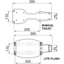 Jabsco 58500-0024 Toilette elettrica Lite Flush, interruttore a pedale, 24V