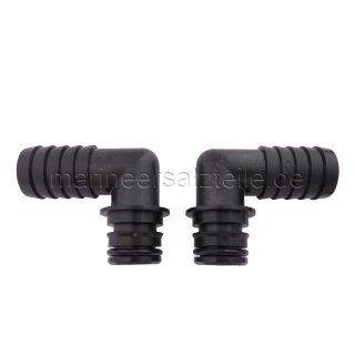 Jabsco 30642-1004 Port Kit (2 pcs.), snap-in port x 19mm (3/4") hose barb, 90° elbow, O-Ring  Viton