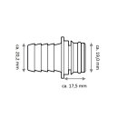 Jabsco 30653-1004 Aansluitkit  (2 stuks), indrukkoppeling x 19 mm (3/4") slangkoppeling, recht, O-ring Viton