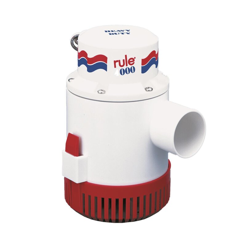 NEW- Jabsco Rule 25DA Marine Bilge Pump, Non-Automatic, 500 GPH, 12 Volt 