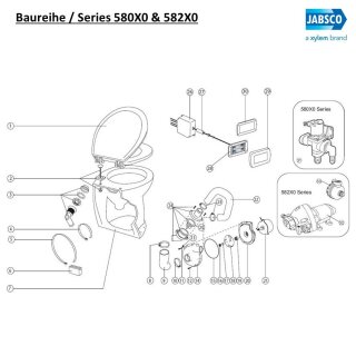 Jabsco 37038-1024 Solenoid Valve & Siphon Breaker, 24 Volt