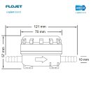 Flojet 01740003 Inline Strainer, 40 MESH (fine filter), 10mm