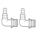 Flojet 20381024 Kit dorifice (2 pièces), raccord de pompe x 10/13mm (3/8" et 1/2") raccord de tuyau, coudé à 90°, EPDM