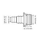 Flojet 20381026 Aansluitkit (2 stuks), insteekverbinding x 10/13mm (3/8" en 1/2") slangaansluiting; recht, EPDM