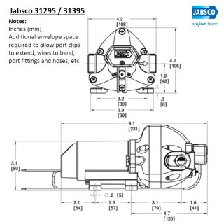 Jabsco P501J-115S-3A PAR-MAX HD5 Druckwasserpumpe, 19 LPM, 2,8 bar, S