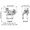 MARCO 16462215 UP6/E Zahnradpumpe, 26LPM, HNBR, 2,5bar, 12 / 24V