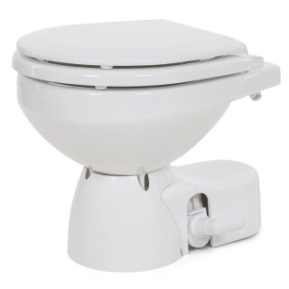 Jabsco 38045-3092 Quiet Flush E2 Electric Toilet with Solenoid Valve, Compact Size, 12V