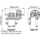 MARCO 16409112 UP8-P Zahnradpumpe, 10LPM, HNBR, 12V