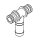 SPX Johnson Pump 09-47092 T-aansluiting 2 x KlickTite x 19mm (3/4") slangaansluiting