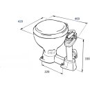 RM69 RM011 Sealock Toilette, kleines Becken, Kunststoff Sitzgarnitur (weiß)