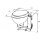 RM69 RM103.W Toilette marina standard, tazza grande, sedile e coperchio in legno (bianco), maniglia bianca
