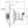 Jabsco 44412-2045 Wateraansluiting met drukregelaar, 45 PSI, chromen behuizing, aansluitingen 3/4".