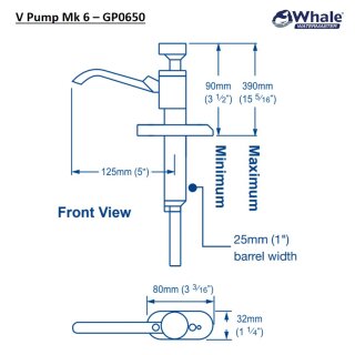 Whale GP0650 Galley Pumpe V Mk6 (hand operated) - buy online
