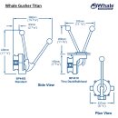 Whale BP4410 Gusher Titan Manual Bilge Pump, Thru Deck /...