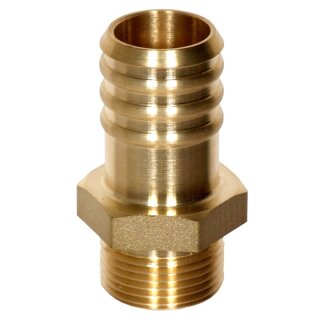 Jabsco 23543-1000 Hose nozzle, brass, 3/4" BSP x 25mm (1") hose for 23540 and VR050