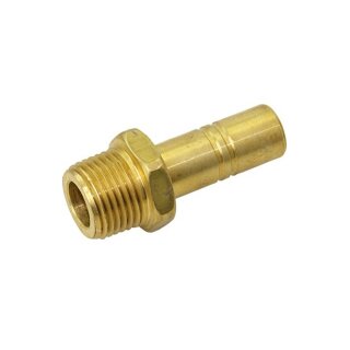 Whale WX1524 QuickConnect adapter 1/2" NPT buitendraad met 15mm buis, messing
