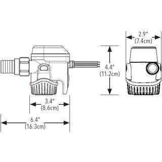 Rule RM1100B - Rule Mate 1100 GPH Bilge Pump 12V