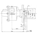 Jabsco 21770 Bronze Pump, flange-mounted BG 040, 26,5mm ports for 1 ID hose, NEO_4